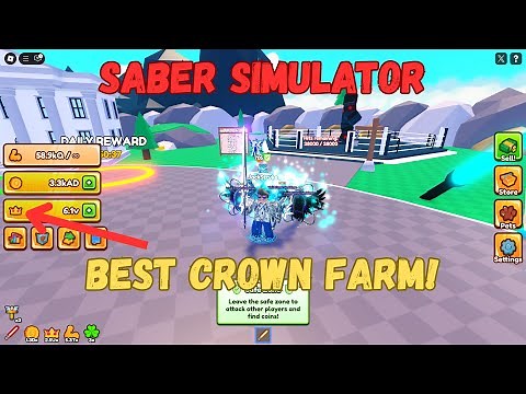 Saber Simulator | BEST CROWN FARMING METHOD