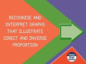 Aut11.3.8 - Recognise and interpret graphs that illustrate direct and inverse proportion