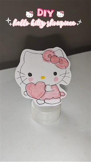 Diy hello kitty showpiece #hellokitty #diy #adorablecrafts #craft #papercraft #showpiece