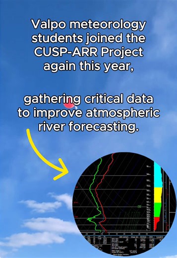 Remember those subzero temperatures that cancelled class last month? 🥶 Valpo #meteorology students were outside braving the wind chill in the name of science! Our students launched nine weather balloons as part of this year's Coordinated University Sounding Program for Atmospheric River Reconnaissance (CUSP-ARR) 🎈Their research both contributes to a national effort and supports Chicago’s National Weather Service. Learn more about our meteorology program – and #research opportunities like these