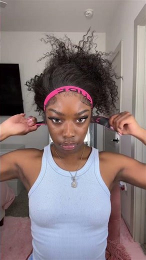 That curly wig lace work is insane #wiginstall #lacefront #tutorial