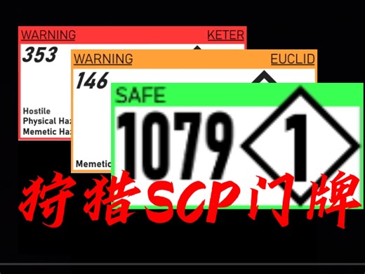 SCP恐怖狩猎:所有SCP标牌和现有SCP