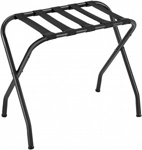 Luggage Racks for Guest Room Folding Suitcase Stand for Bedroom Steel Frame Luggage Stand Black