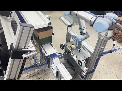 Cobot Case Erector | Water Activated Tape Dispenser | Box Former | ONExia Inc.