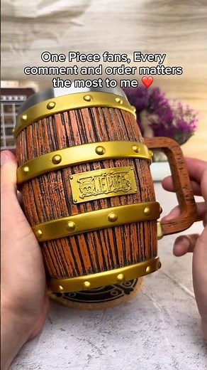 Be honest One Piece fans, do you like it? 🥹🙏🏻#handmade #onepiece #luffy #mugs
