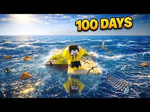 I Survived 100 Days On a TINY ISLAND in Minecraft.