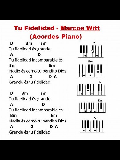 Como tocar tu Fidelidad - Marcos Witt en el Piano 🎹
