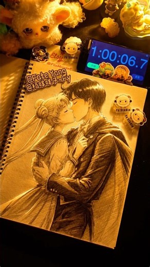 A kiss, forever frozen in memory.— Usagi Tsukino × Mamoru Chiba | Sailor Moon S