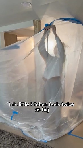 Kate | Home DIY & Design on Instagram: "Small kitchen, big potential ✌ #kitchenrenovation #kitchenmakeover #tinykitchen #homerenovation"