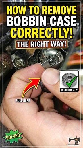 How to Remove Bobbin Case Correctly! #sewing #sewingtipsandtricks #sewingtutorial