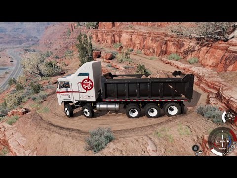Heavy dump load with T-Series longpath transportation | BeamNG.drive