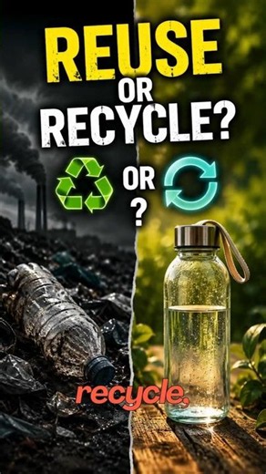 Reuse vs. Recycle: What Actually Works? #facts, #recycling #experiment