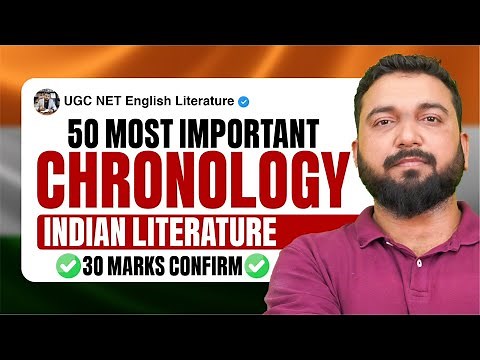 UGC NET English | Most Important Chronology Questions In Indian English Literature | Vineet Pandey