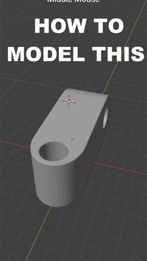 how to model round shape with two cylinder holes in blender