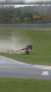 Throwback to 2023 when Tropical Storm Ophelia turned NJMP into a water park, and Mathew Scholtz turned his Yamaha R1 into a WaveRunner! 🌊 #motorsports #motorcycle #racing #superbike | MotoAmerica