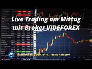 Live trading at noon with broker VIDEFOREX