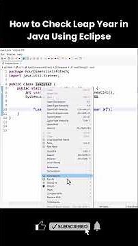 How to Check Leap Year in Java Using Eclipse | Java Beginners Tutorial