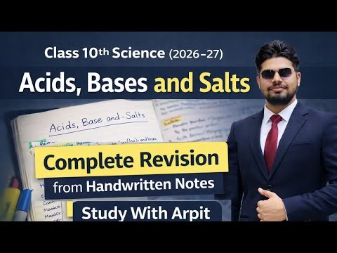 acids, bases and Salts with handwritten notes (Part-1) || class 10th Science || Study With Arpit 