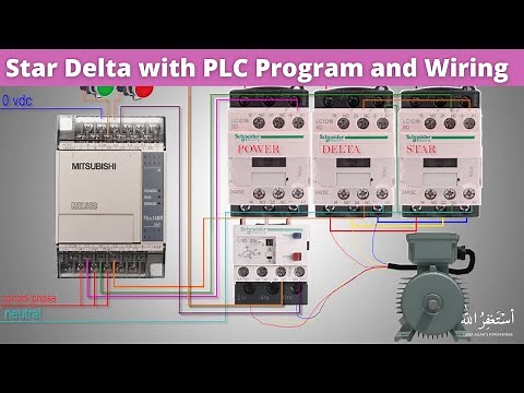 Star-Delta Starter PLC program and Wiring
