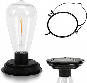 Replacement Solar Light Tops-1 Pack Solar Light Bulbs-with Bulb for Solar Lantern Light Multi-Size Adjustment and Multi-Purpose Use