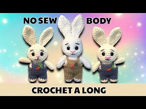 CROCHET BUNNY RABBIT IN OVERALLS