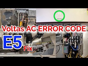 Voltas Ac Error Code E5 || voltas split ac error code E5 ! E5 error code voltas ac, | full details |