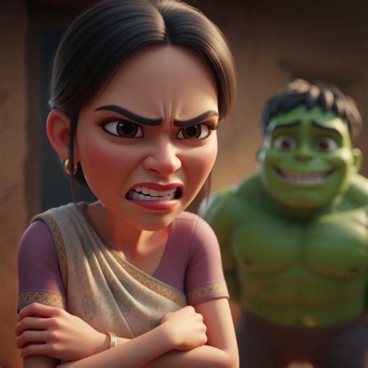 Hungry Hulk Stole a Chicken 😂🐔 | Funny Village Cartoon Animation #viral #funniestvideo #funnyreel