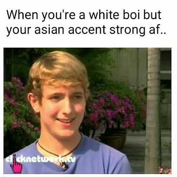 white boy with chinese accent