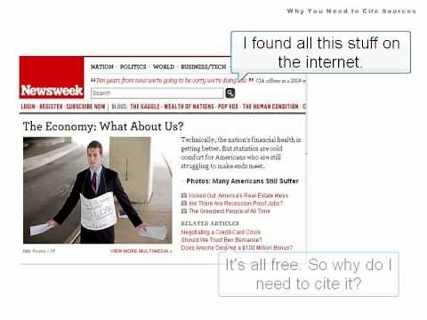 Why Cite Your Sources