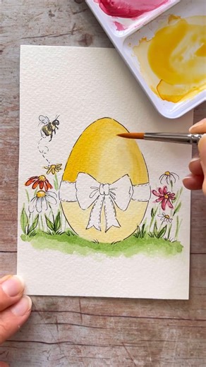 2.3K views · 23 reactions | A moment of calm to appreciate the talented ellie_hooi_illustration and this beautiful painted Easter Egg!  #easter #easterart #watercolour #artist #sketchbook | Go Craft | Facebook