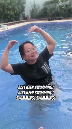 What do we do? We Swim! Just Keep Swimming! Swimming! 🏊🏻‍♂️ #funny #cute #swimming #viralshorts