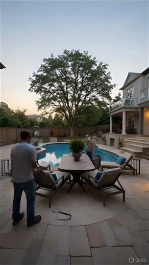 Luxury Backyard Pool Transformation | From Ruined to Dream Oasis 🌴✨|#shorts #trending #viral #ai