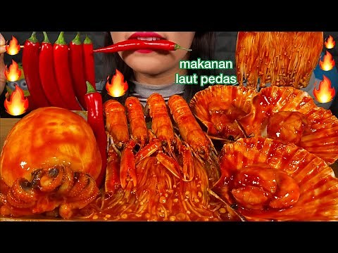 ASMR SPICY SEAFOOD BOIL *makanan laut pedas* 먹방 MUKBANG MASSIVE Eating Sounds