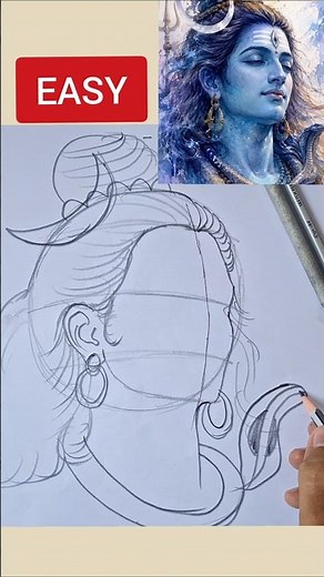 Lord Shiva Mahadev drawing #drawing