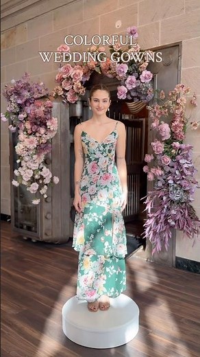 Colorful Floral Wedding Gowns 💐