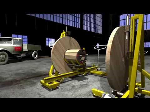 cable drum construction detailed view