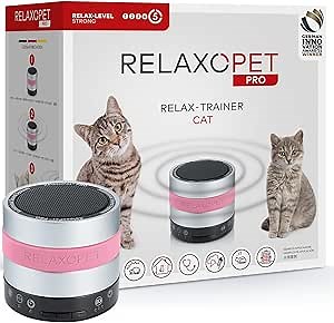RelaxoPet Pro Cat Relaxation System - Relaxation Device with Noise Motion, LED Indicator & Pro Timer - Portable Cat Sound Machine During Thunderstorms, Fireworks & Travelling