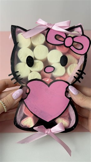 DIY Hello Kitty Sweet Box✨ Cute Gift Idea 💕 #viral #diy #trending