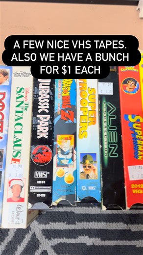 Earth River Records on Instagram: "A nice 90s collection of vhs tapes. We have 20-30 for $1 each as well. #vhscollection #vhscollector #90svhs #moviecollector #physicalmedia"