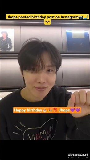 Birthday post of jhope on Instagram 💜💜 # jhope #bts #btsarmy #kpop #trending #update #btsupdates