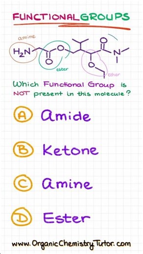 Can You Find the Missing Functional Group #chemistryquiz #organicchemistry #test
