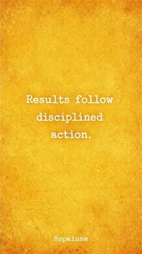 Discipline isn’t loud—but its results are!