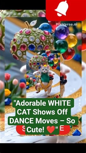 "Adorable WHITE CAT Shows Off DANCE Moves – So Cute! ❤️"|#catlovers #cat #cute #cutecat