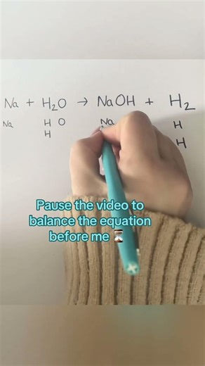 Balance the equation before me 👀 #chemistryrevision #gcserevision