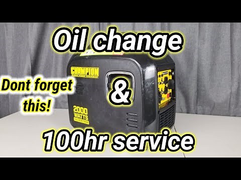 Champion generator Oil Change full service 2000 watt DIY Generator oil change HOW TO