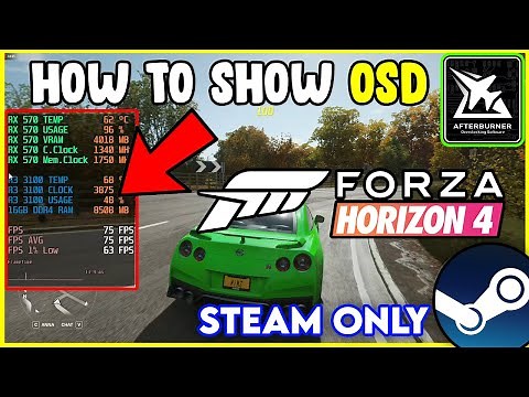 -OUTDATED- (TUTORIAL) How-To-Show OSD MSI AFTERBURNER & RIVA TUNER on FORZA HORIZON 4 [ STEAM ONLY ]