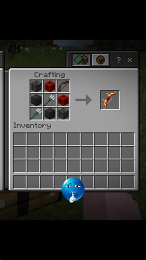 I crafting legendary bow #minecraft #crafting #tutorial