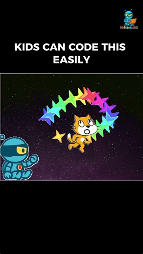 Magical Scratch Coding 😲 Mouse Controls Cat with Star Tail ✨ | Kids Coding #shorts #scratch