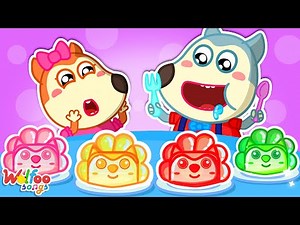 Yummy Colorful Rainbow Jelly 🌈 + MORE Funny Songs for Kids 🎶 Wolfoo Nursery Rhymes & Kids Songs