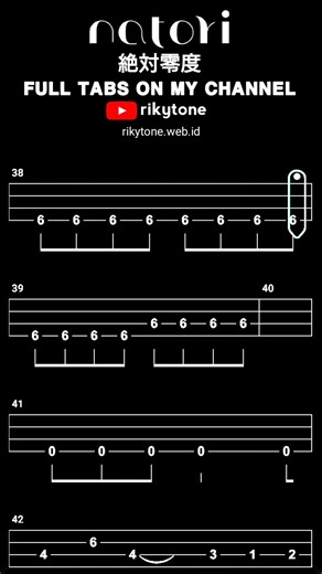 【BASS TAB】なとり (NATORI) - 絶対零度 (ABSOLUTE ZERO) #shorts #basstabs #なとり